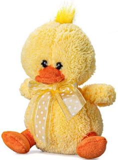 Obrázek z Kačenka sedící s mašlí plyš 15cm (12) 